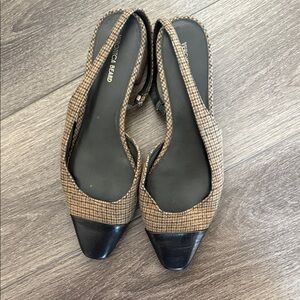 Veronica Beard Cecile Slingbacks 9 brown black